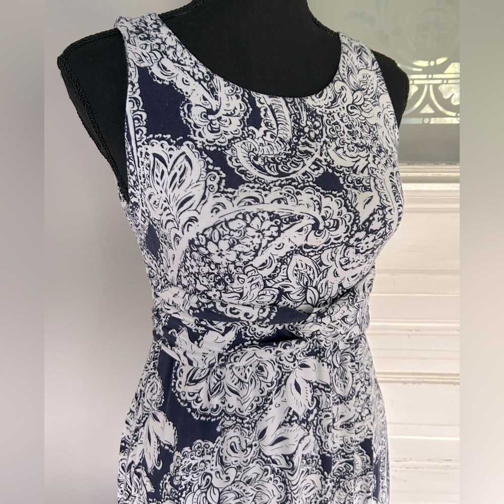 Soma blue & white sleeveless maxi dress